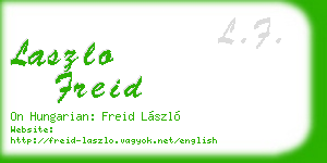 laszlo freid business card